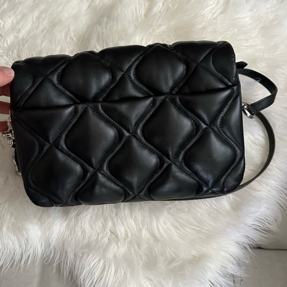 Marc Jacobs Quilted Smooth Leather Shoulder Crossbody Bag Black - Picture 12 of 15